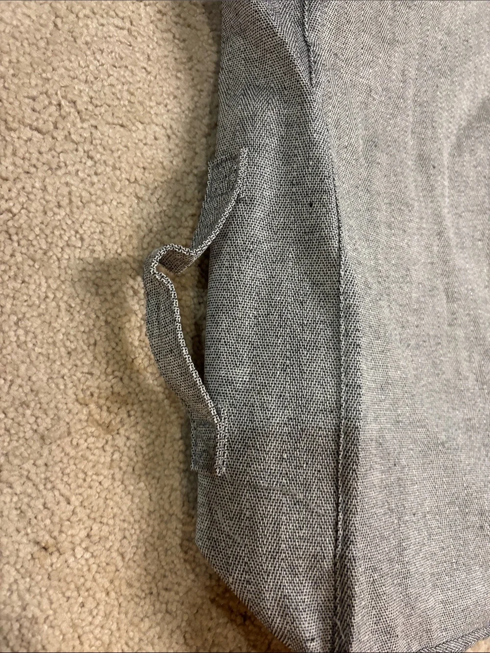 Gray Fabric Storage Organizer with Clear Vinyl Top